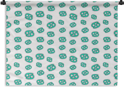 Wandkleed - Wanddoek - Kreeft - Astrologie - Zodiac - Design - 120x90 cm - Wandtapijt