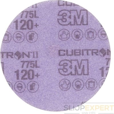 3M Cubitron II Hookit Schijf 775L, 125 mm, Zonder Gaten, 120+