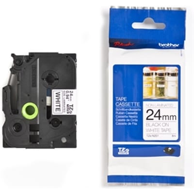 Brother TZN251 tape zwart op wit 24mm x 8m (origineel)