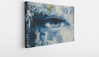 Saammp Canvas Schilderij - Oog - Abstract - 30x20 - Foto op canvas - Wanddecoratie - Muurdecoratie Woonkamer - Slaapkamer decoratie - Canvas Print