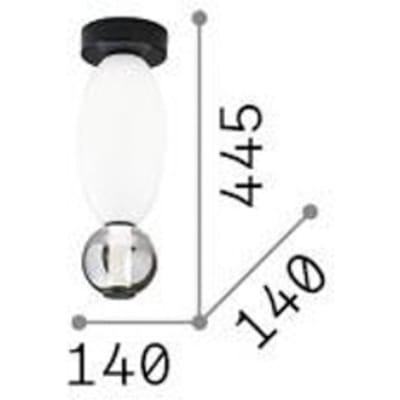 Ideal Lux LED plafondlamp Lumiere-1, opaal/grijs glas, zwart