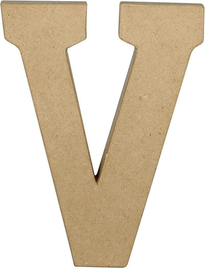 Decopatch Letter - 20 cm - Papier marche - Letter V