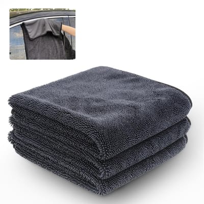 Dailygoods- Douchehanddoek XXL - 3 Stuks - Extra Absorberend Microvezel - Sneldrogend - Reinigingsdoek - Ideaal voor Douche en Auto - Droogdoek