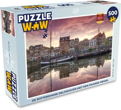 Puzzel Rotterdam - Boot - Reflectie - Legpuzzel - Puzzel 500 stukjes