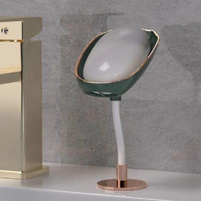 Boîte à savon murale non perforée pour montage mural, étagère à savon, porte-savon, boîte de rangement, fournitures de salle de bain vert