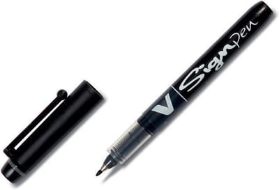 Boligrafo de tinta líquida Pilot V-Sign Zwart 0,6 mm (12 Stuks)