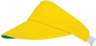 Zonneklep met elastische band - Pet - Geel