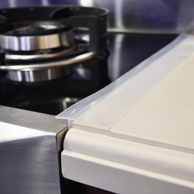 Fornuis Gap Cover - Aanrecht Vuller - Keuken Schoonhouden - Flexibel Siliconen - Set van 2 - Helder