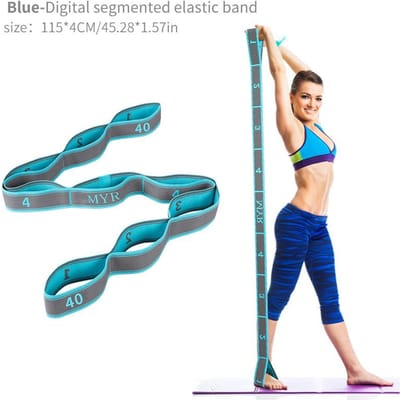 Elastische Yoga Rekband Voorzien Van Lussen Rekband Perfect Voor Ballet Been Lichaamsgebied Rekband Geschikt Voor Yoga Dans Pilates blauw