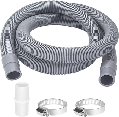 Verlengstuk Afvoerslang voor Wasmachines - Universele 3M Afvoerslang met Slangadapter en Klemmen