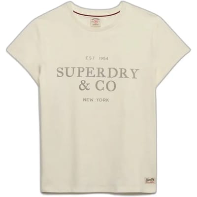 Dames-T-shirt Superdry Luxe Casual Classic