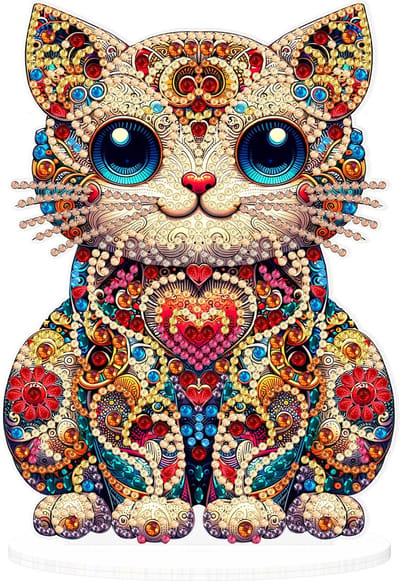 Ornament - BJP28 - Kat - Compleet pakket - Diamond painting - Diamond painting by Wietske