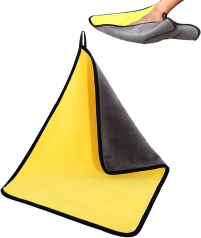 Autowashanddoek Dubbelzijdig - Poetsdoeken Auto - Auto Reinigen - Ultra-absorberend Krasvrij - 33 x 6 cm - Blauw