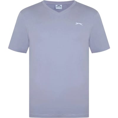 Slazenger Heren Geborduurd Logo Katoenen T-Shirt (Stoffig lavendel)
