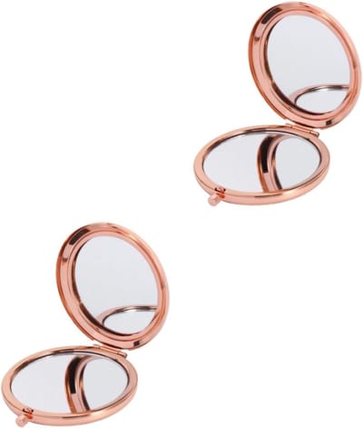 Make-upspiegels - Reisspiegel Zakspiegel - Make-up aanbrengen - Dubbelzijdig - 65 cm - Rosé Goud