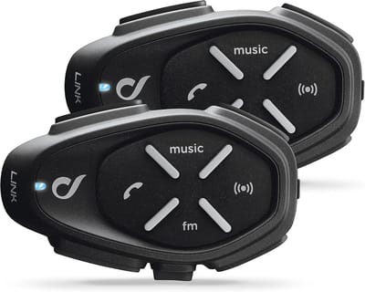 Motorhelm Communicatieset Duo - Intercom Systeem met Stereo Headset en Lange Batterijduur