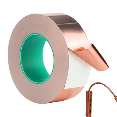 Koperband - Geleidende tape - Planten beschermen - Weerbestendige coating - 1 meter - Koperkleurig