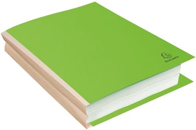 Exacompta 10x ROCK''S Pak van 10 dossiermappen met balg en linnen rug -320g/m2 - 24x32cm - - Groen - 416007E