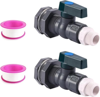 Regenton Spon Kit - Watervat Kraan Adapter - Water Tappen - PVC Materiaal - 3/4 inch - Zwart