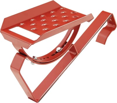 Daktrap voor schoorsteenveger - Daksteun Opstap - Veilig dak op - Voor dakpannen en platte pannen - 25cm - Rood