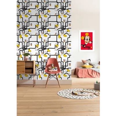 Fotobehang - Mickey Mouse Foot Labyrinth 200x280cm - Vliesbehang