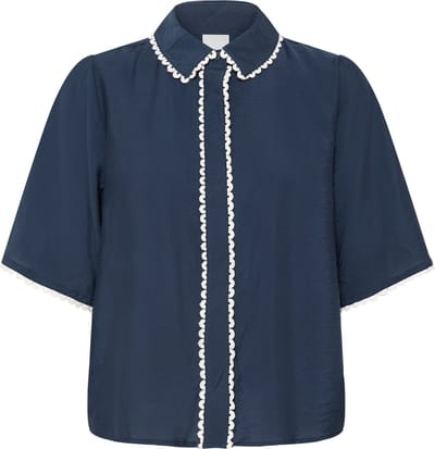 Ichi IHLENI SH Dames Blouse - Total Eclipse