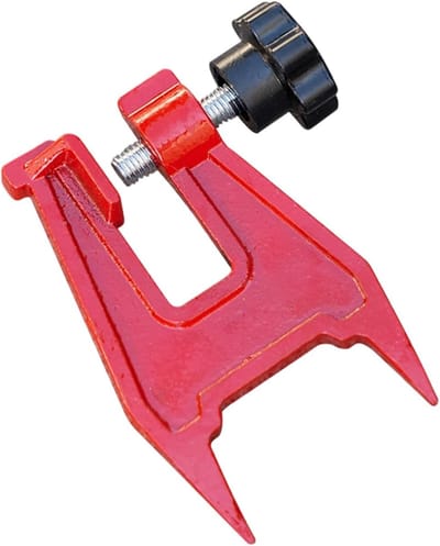 Kettingzaag Klem - Slijp Gereedschap - Ketting Scherp Maken - Precisie Geleider - 23 x 11 x 5 cm - Rood