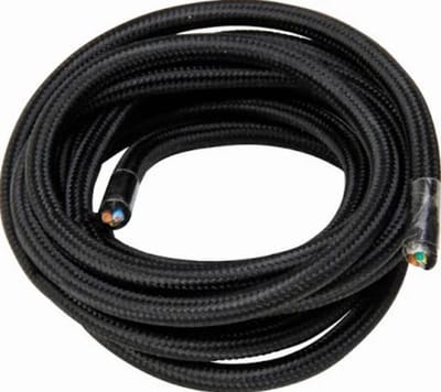 Kabel EDM C41 2 x 0,75 mm Zwart Textiel 5 m