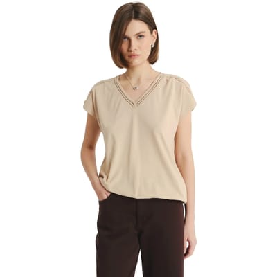 T-shirt in katoen en modal vrouw Greenpoint Regular March