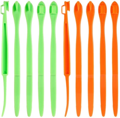 Allecto - Sinaasappelschiller - Citrusschiller - Keukenaccessoire - Grasgroen & Oranje - Fruitschiller - Handig voor citrussen - 10 stuks