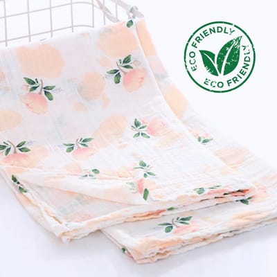 Duopack 2x BoefieBoef Lila Roos Grote XL Hydrofiele Doek Baby - Duurzaam Eco Bamboe | Swaddle, Inbakerdoek, Hydrofiele Luier & Babydeken - Bloem Roze Wit