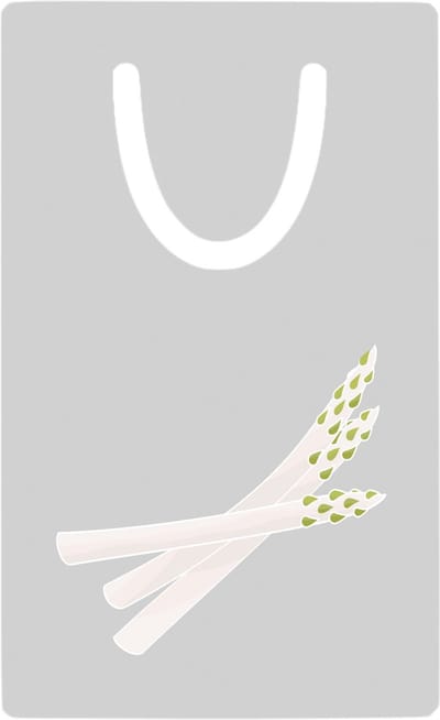 Hacebo® - Asperges metalen boekenlegger - Groente - Groente liefhebbers - Witte asperges - gezond eten Bladwijzer boekenleggers - 7.6 cm x 5cm