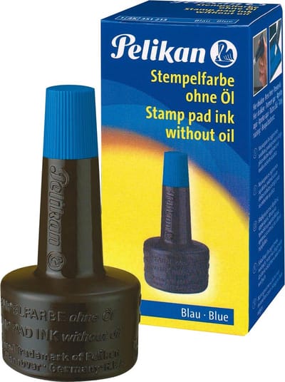 Pelikan - Stempelinkt flacon 28ml blauw | 10 stuks