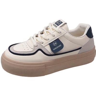 Comfortabele Platform Forrest Gump Trainingsschoenen Dames Lente en Herfst Veelzijdig Nieuw Retro Niche Witte Schoenen Casual Boardschoenen 40 gray