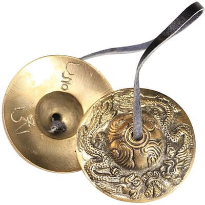 Dailygoods- Klankschaal Gouden Koper - Meditatiebellen - Yoga - Compact Design - 6,5 cm - Hoogwaardig Materiaal - Meditatiebel