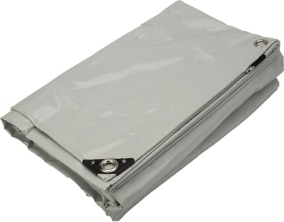 1,5x6 Afdekzeil PVC 650gr - Lichtgrijs 7035 - zeilringen iedere 50cm