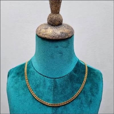 Aramat Jewels | Halskettingen | RVS Curb Gourmetketting Goudkleurig – Stoere Schakelketting Staal Unisex | 50cm / 4,5mm |50cm | | Staal | Volwassenen | Verkleurd niet
