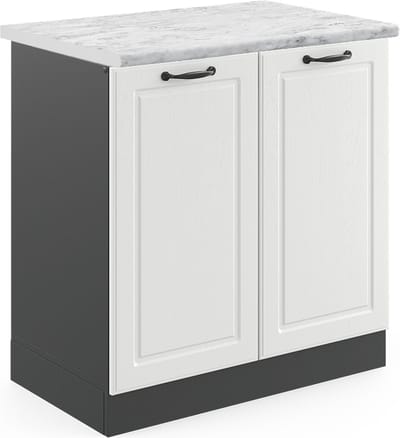 Vicco R-Line Wastafelkast – 80 cm, WB Marmer Wit Landhuis
