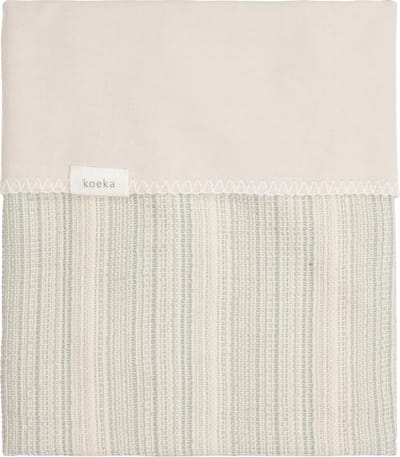 Koeka Wiegdeken Maui flanel  - groen / zand - 75x100cm