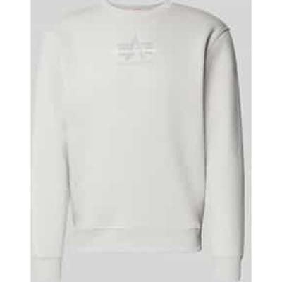 Regular fit sweatshirt van katoenmix met labeldetail