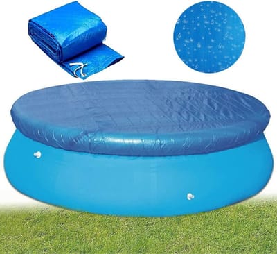 Afdekzeil zwembad - Zwembad overkapping - Zwembad hoes - Zwembadhoes - Zwembad cover - Zwembadafdekking - Zwembad overtrek - Zwembadaccessoires - Beschermhoes voor zwembad - Geschikt voor zomer en winter - Rond - Blauw - 6 FT