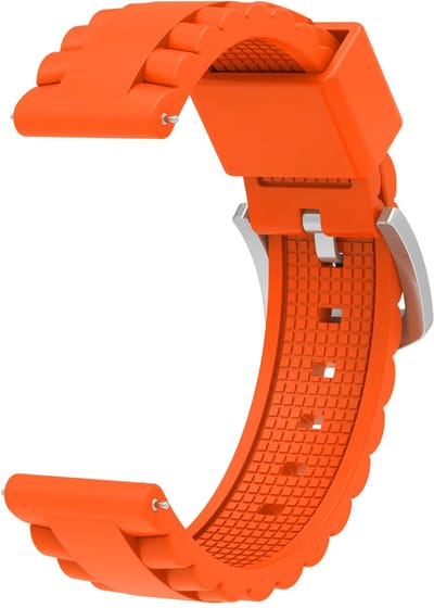 Strap-it Siliconen 'Wave' bandje (24mm) geschikt voor Garmin Fenix 9 (Pro) 51mm / Fenix 8 (Pro) 51mm / Garmin Fenix 7x (Pro - Sapphire Solar) / Fenix 6x (Pro - Sapphire) / Fenix 5x (Plus) / Fenix 3 / Epix Pro (Gen 2 - 51mm) / Enduro 1-2-3 - Oranje