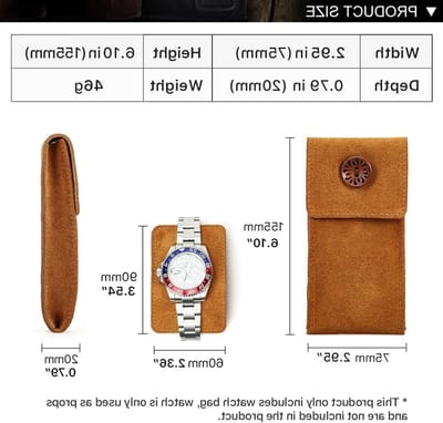 Elegante Horlogeopbergcase van Echt Leer - Draagbare Organizer voor 1 Horloge, Ideaal voor Reizen en Outdoor Activiteiten (Bruin)