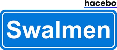 Hacebo - Plaatsnaam Sticker - 29x10 CM - Swalmen sticker - Verkeersborden sticker - grappige cadeaus - Swalmen