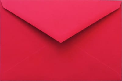 Gladde rode enveloppen 12 - 135 x 205 mm - 25 stuks - NK natgelijmde - 120 gram - Malmero - Netuno