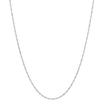 Bijoutheek Collier Fijn Gedraaid 55cm Zilverkleurig