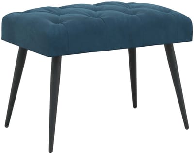 vidaXL Bank met knoopverstelling Blauw 60 x 40 x 45 cm Fluweel