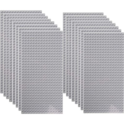 16 stuks 16x32 Stippen Klassieke Basisplaten MOC DlY Blokjes Basisplaten StadDimensies Bouwstenen Figuren Constructie 16pcs 16x32 lichtgrijze kleur
