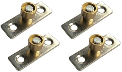 Golden crown - Schuifdeur geleider - 12 mm diameter - Stille beweging - Vloergeleider voor kastdeuren - Geschikt voor huiskastjes - 4 stuks