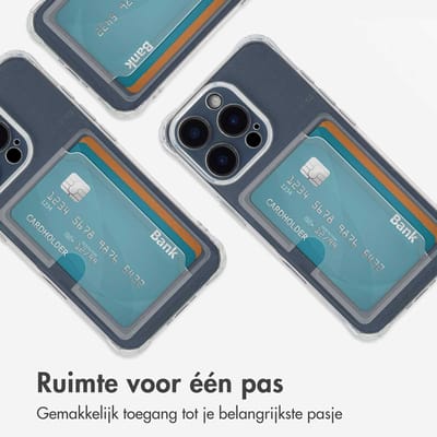 imoshion Softcase Backcover met pasjeshouder voor de Apple iPhone 16 Pro - Transparant
